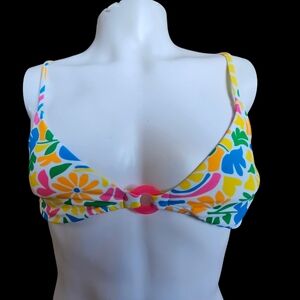 NWT Wild Fable Colorful Floral Bikini Top Size 8-10‎ Medium